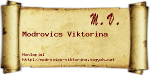 Modrovics Viktorina névjegykártya
